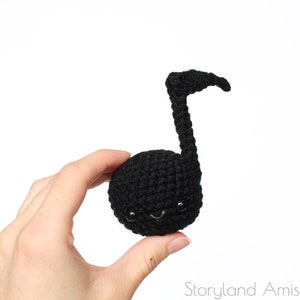 PATTERN: Grace the Music Note Amigurumi, Crocheted Eighth Note, Music Toy Tutorial, PDF Crochet Pattern image 1