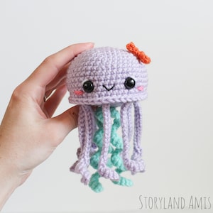 PATTERN: Mochi the Jellyfish Amigurumi, Crocheted Sea Creature Pattern, Ocean, Jellyfish Toy Tutorial, PDF Crochet Pattern image 1