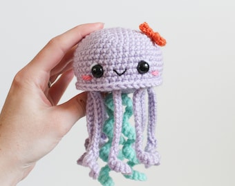 PDF Mochi the Jellyfish Amigurumi LOW-SEW Crochet Pattern