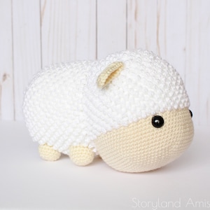 PATTERN: Cuddle-Sized Lamb Amigurumi, Crocheted Sheep Pattern, Farm Animal Toy Tutorial, PDF Crochet Pattern