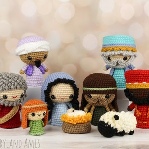PATTERN: Complete Nativity Amigurumi Set, Mary, Joseph, Baby Jesus, Shepherds, Sheep, Three Wisemen, PDF Christmas Crochet Pattern
