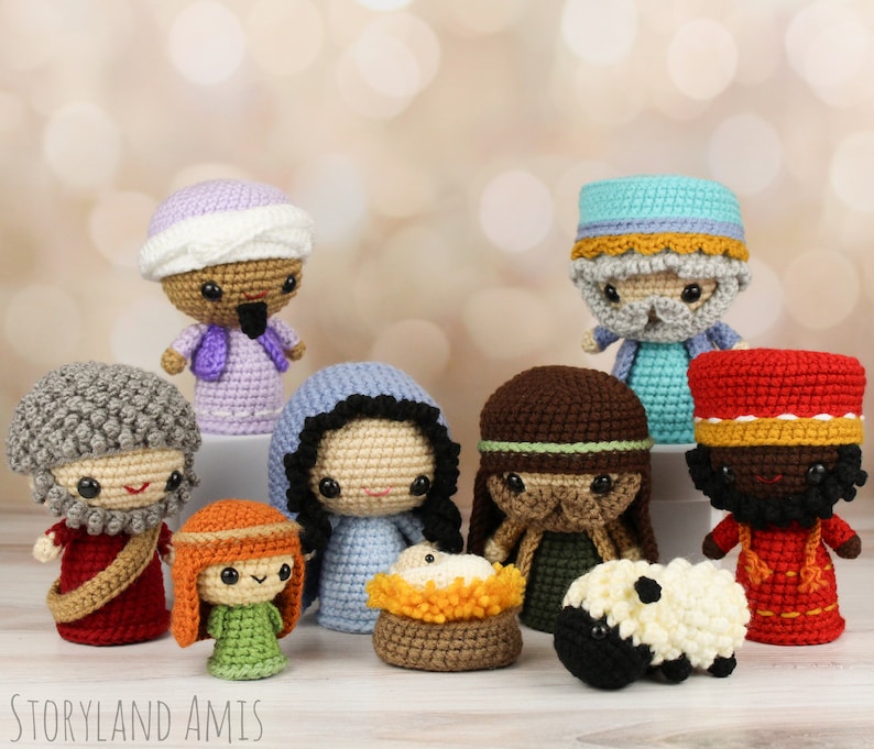 PDF Complete 9 Piece Set Amigurumi Nativity Manger Scene Crochet ...