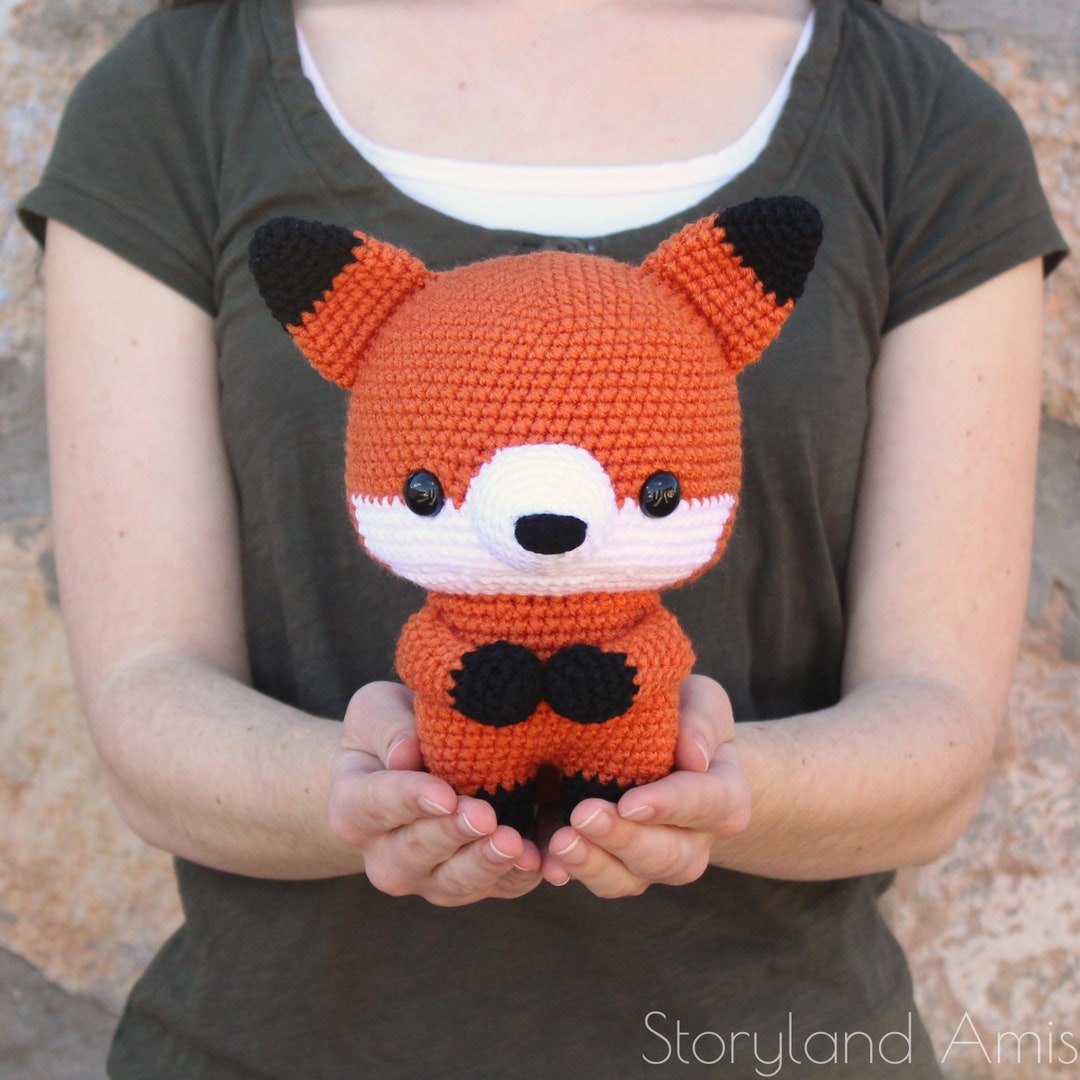 Crochet Big Plush Fox Amigurumi Toy Woodland Stuffed Animal -  in 2023