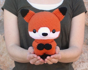 PATTERN: Cuddle-Sized Fox Amigurumi, Crocheted Woodland Fox Pattern, Fox Toy Tutorial, PDF Crochet Pattern, Deutsche, Español, Português