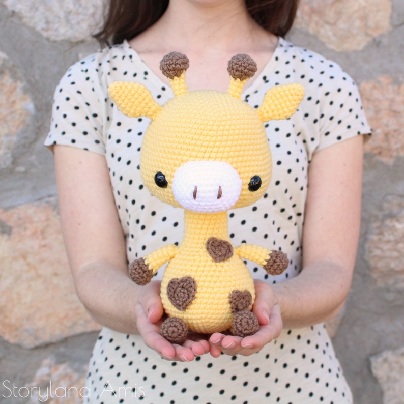 PATTERN: Cuddle-Sized Giraffe Amigurumi, Crocheted Giraffe Pattern, Giraffe Toy Tutorial, PDF Crochet Pattern image 1