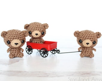 PATTERN: Winston the Baby Bear Amigurumi, Crocheted Teddy Bear Pattern, Bear Toy Tutorial, PDF Crochet Pattern