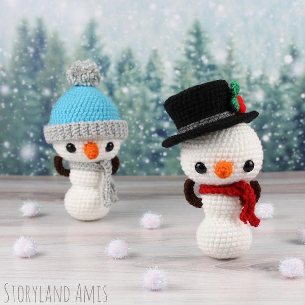 PATTERN: Frostbert the Snowman Amigurumi, Crocheted Winter Pattern, Christmas, Holiday Toy Tutorial, PDF Crochet Pattern