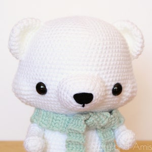 PATTERN: Cuddle-Sized Polar Bear Amigurumi, Crocheted Teddy Bear, Toy Tutorial, PDF Crochet Pattern, Holiday Winter Crochet image 6