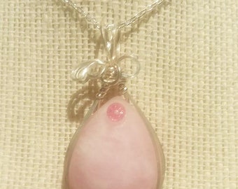 Morganite Wire Wrapped Pendant - Emotional Healing