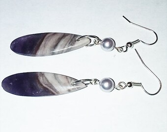 Purple Opal Sterling Silver Earrings