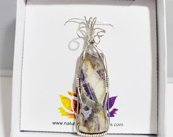 Petrified Purple Fluorite Pendant - Aids Spiritual balance