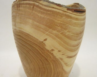 Live edge hickory wood bowl