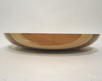 multicolored  wooden salad bowl