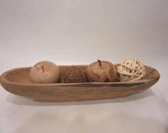 hand carved cherry wood bowl