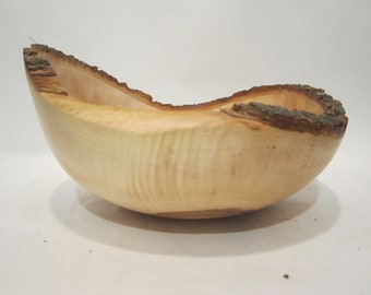 Live edge silver maple bowl