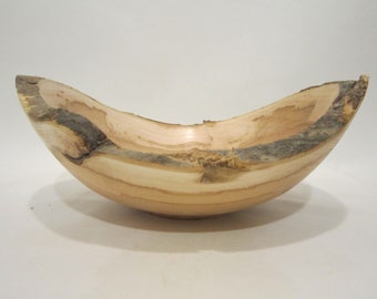 Life edge bowl from crab apple wood