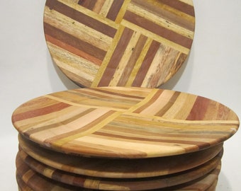 wooden fruit plates