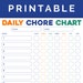 Daily Chore Chart - Printable PDF - Etsy