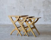 Vintage Plywood Nesting Tables