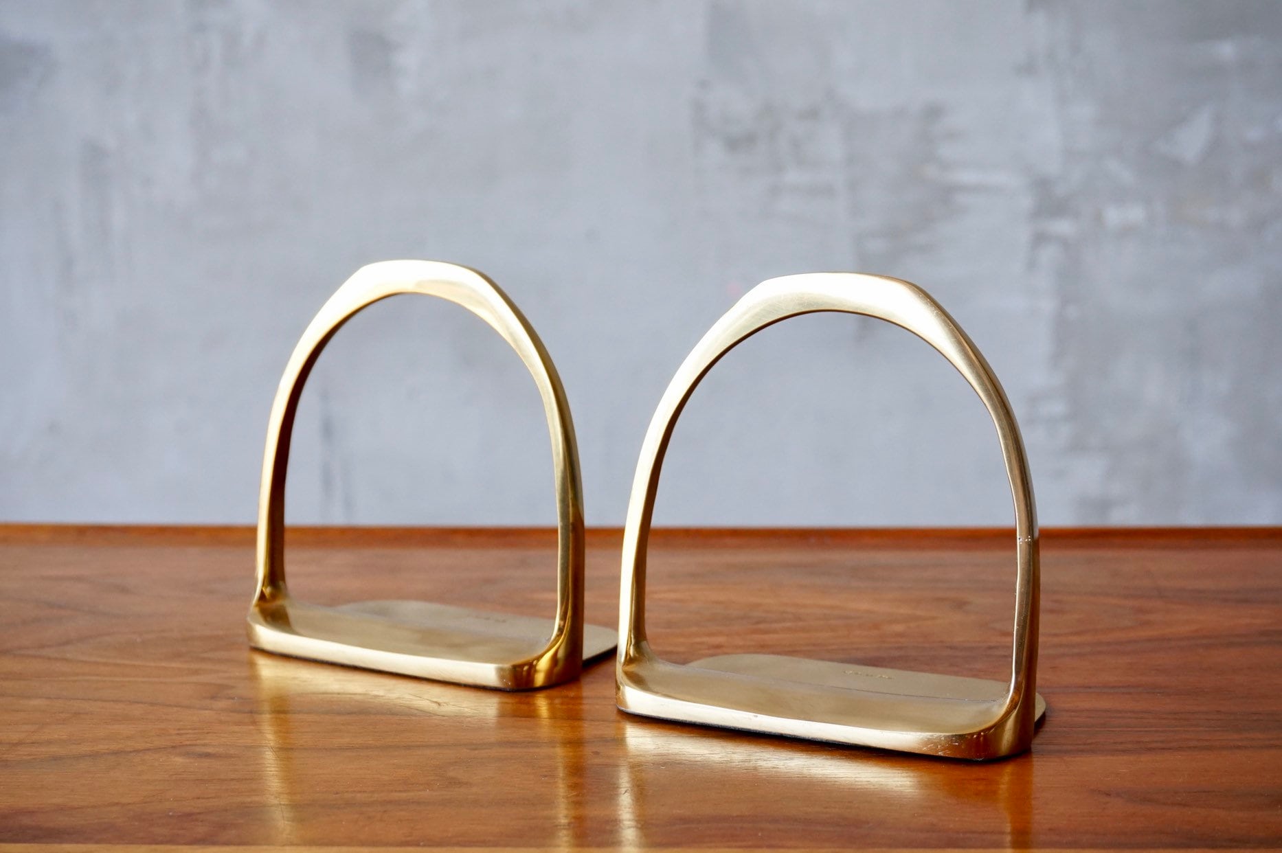 Brass 'Stirrup' Bookends