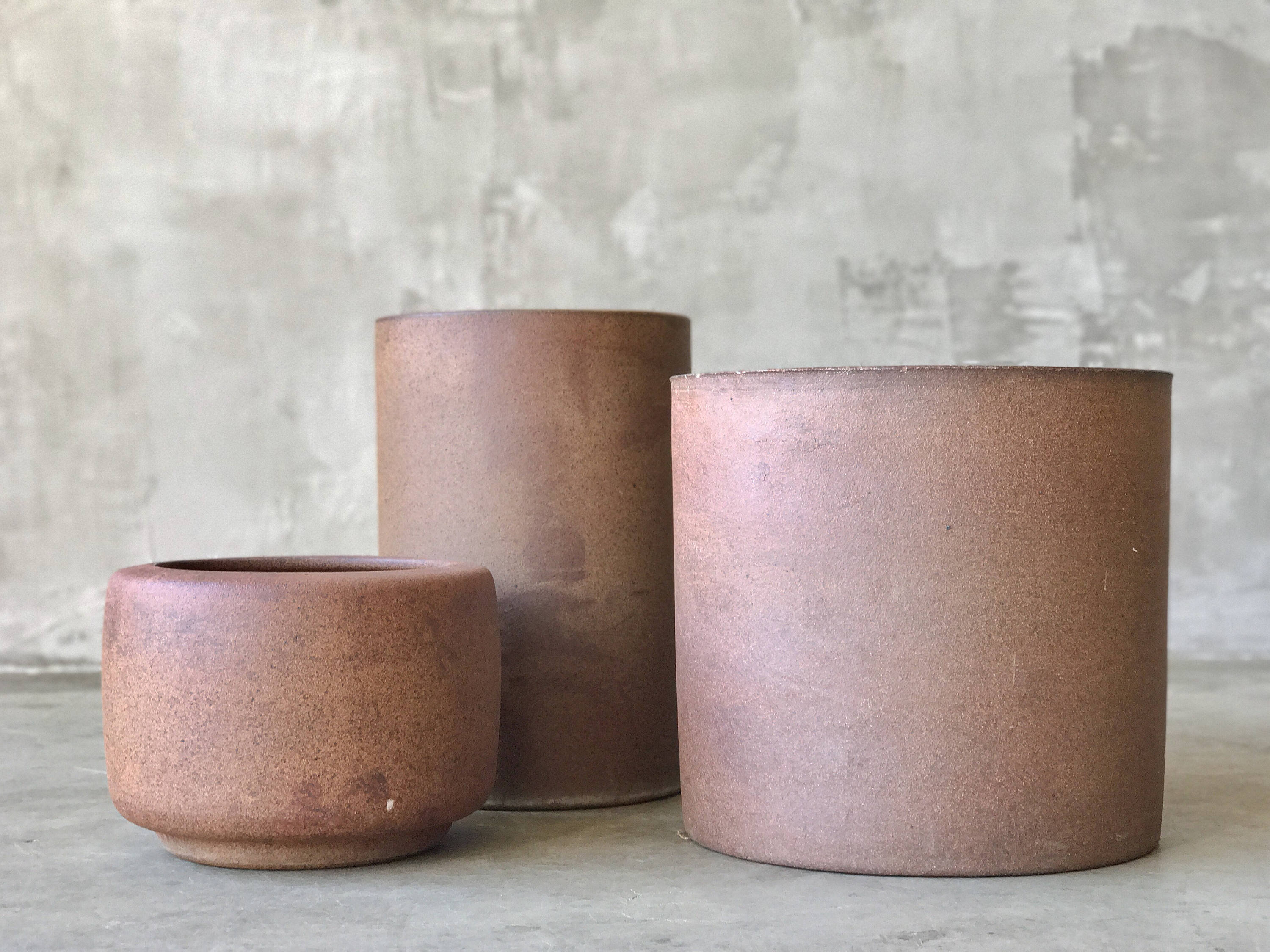Architectural Pottery Trio.