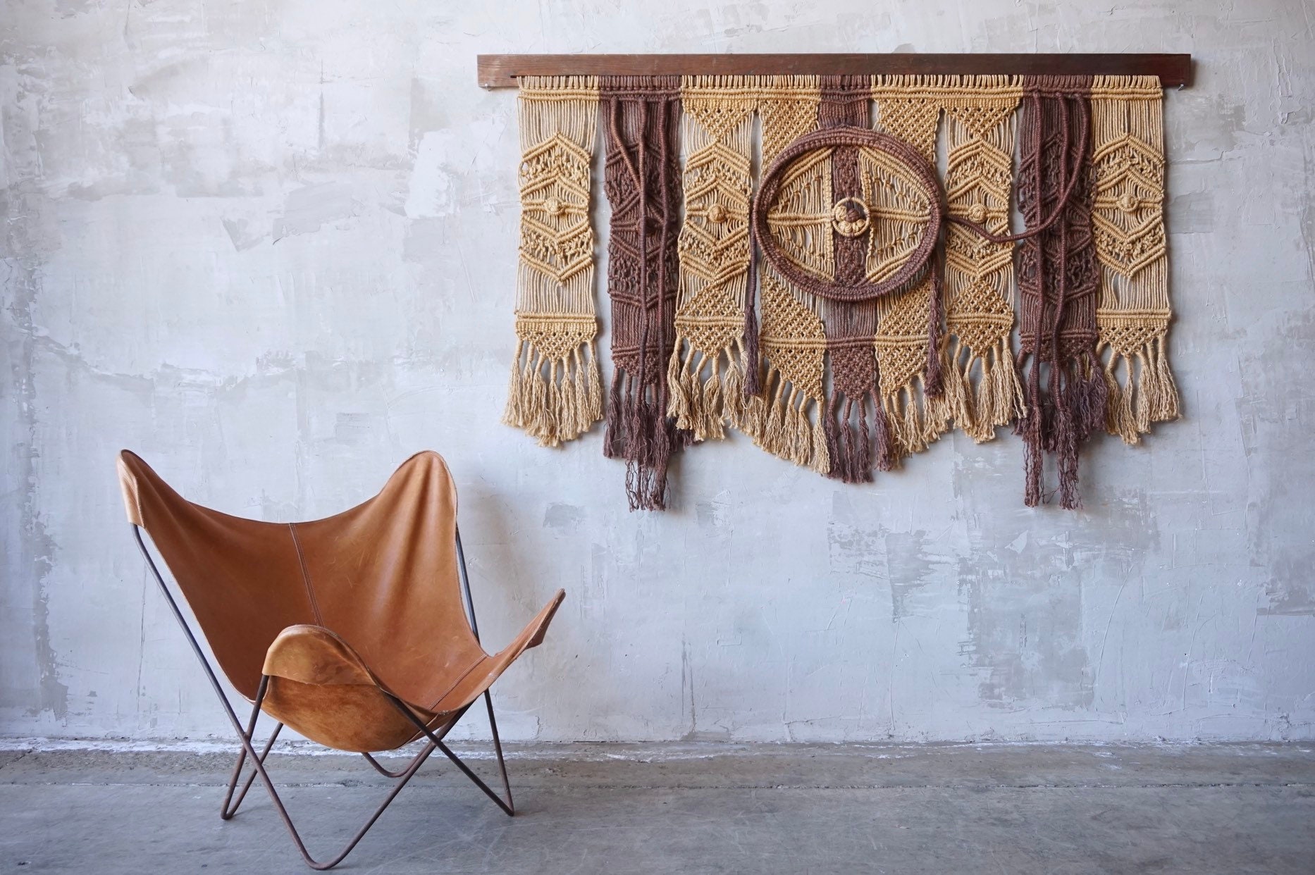 Large Fiber Art Wall Hanging.