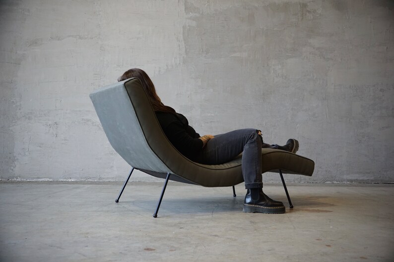 Single Wide Adrian Pearsall Style Chaise Lounge image 4