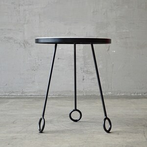 Royere Styled Marble & Steel Side Table image 8