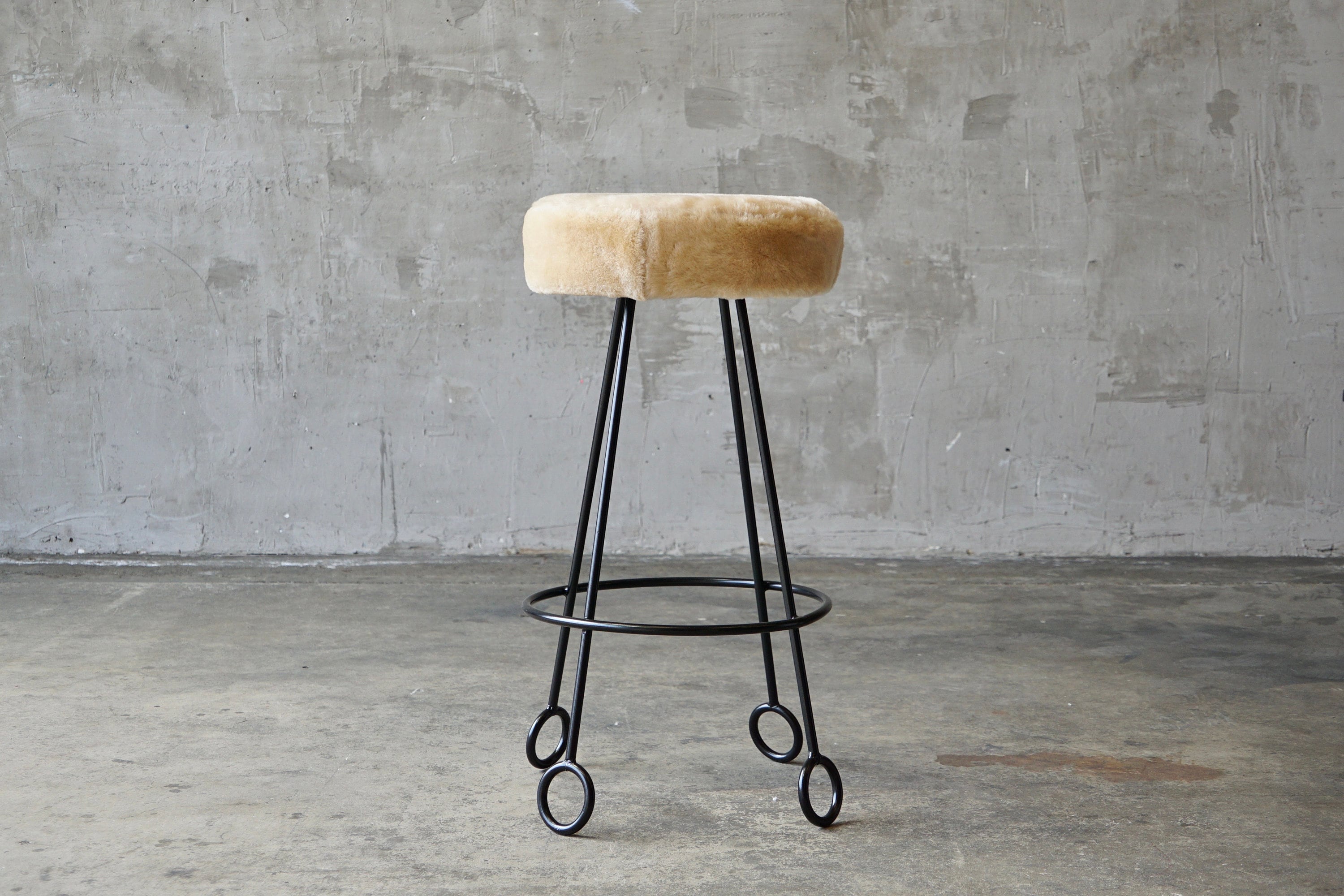 Weathered oak and metal counter stool sale