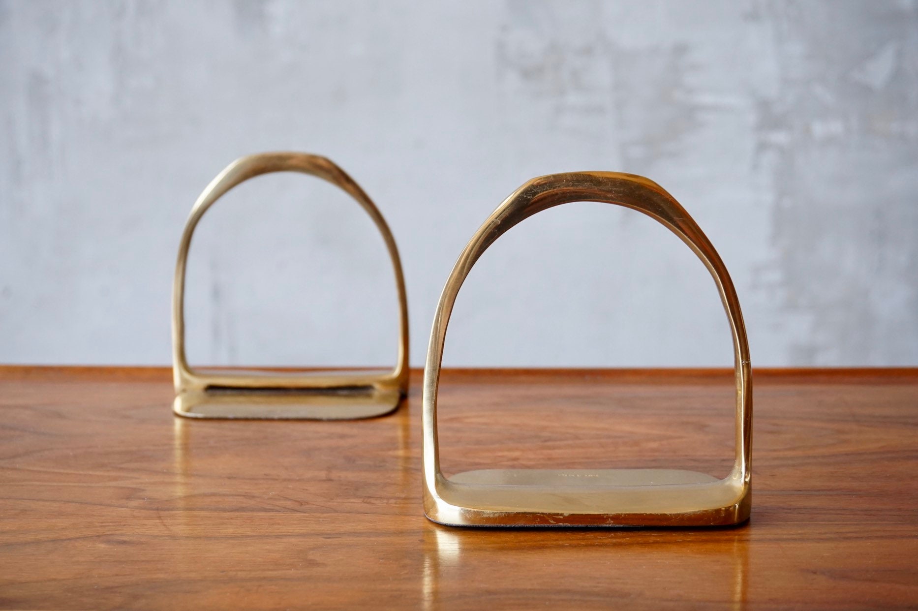 Brass 'Stirrup' Bookends