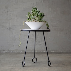 Royere Styled Marble & Steel Side Table