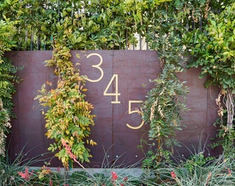 Steel Modernist Address Numbers