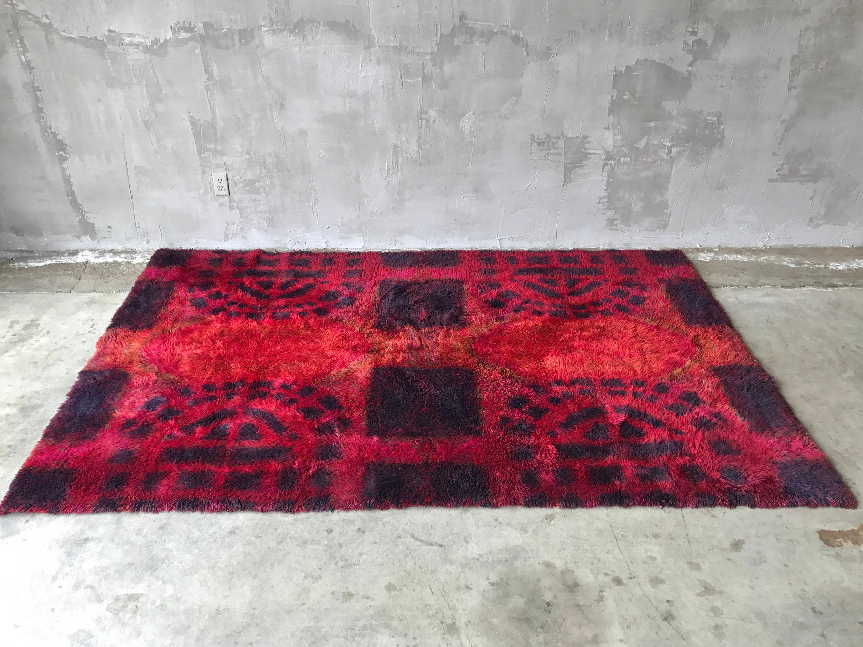 Large Rya Style Rug.