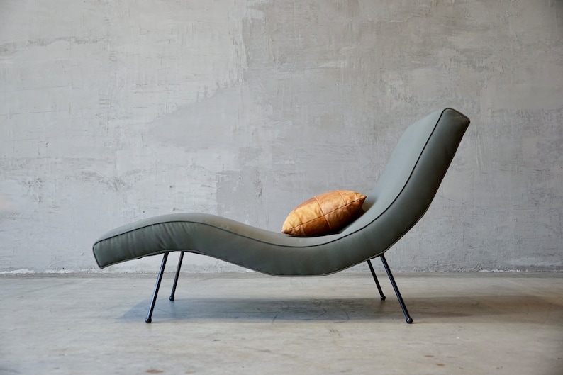 Single Wide Adrian Pearsall Style Chaise Lounge image 2