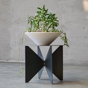 Modernist Steel Side Table/Plant Stand image 10