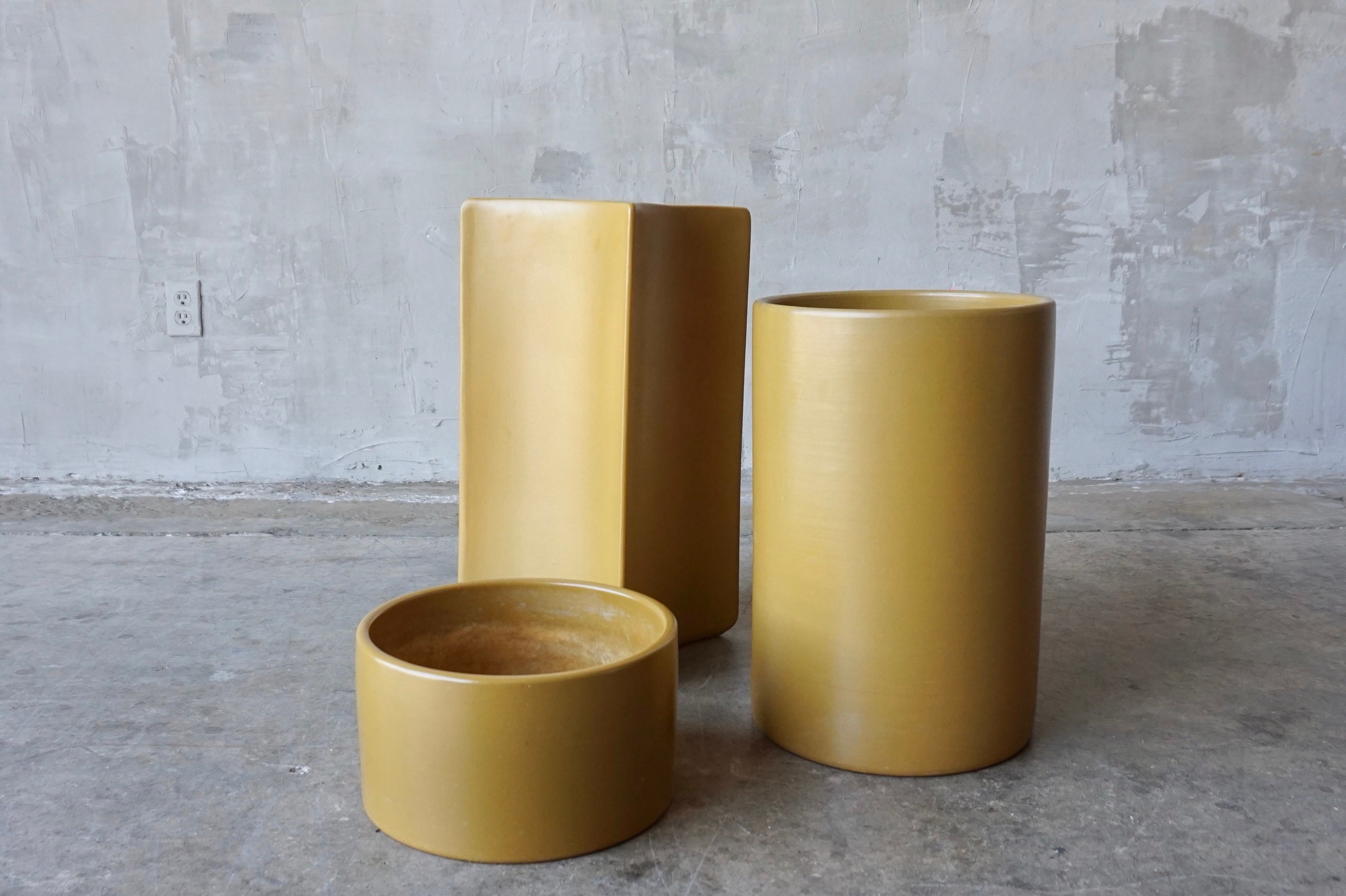 Low Architectural Pottery Cylinder