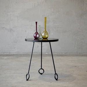 Royere Styled Marble & Steel Side Table image 5