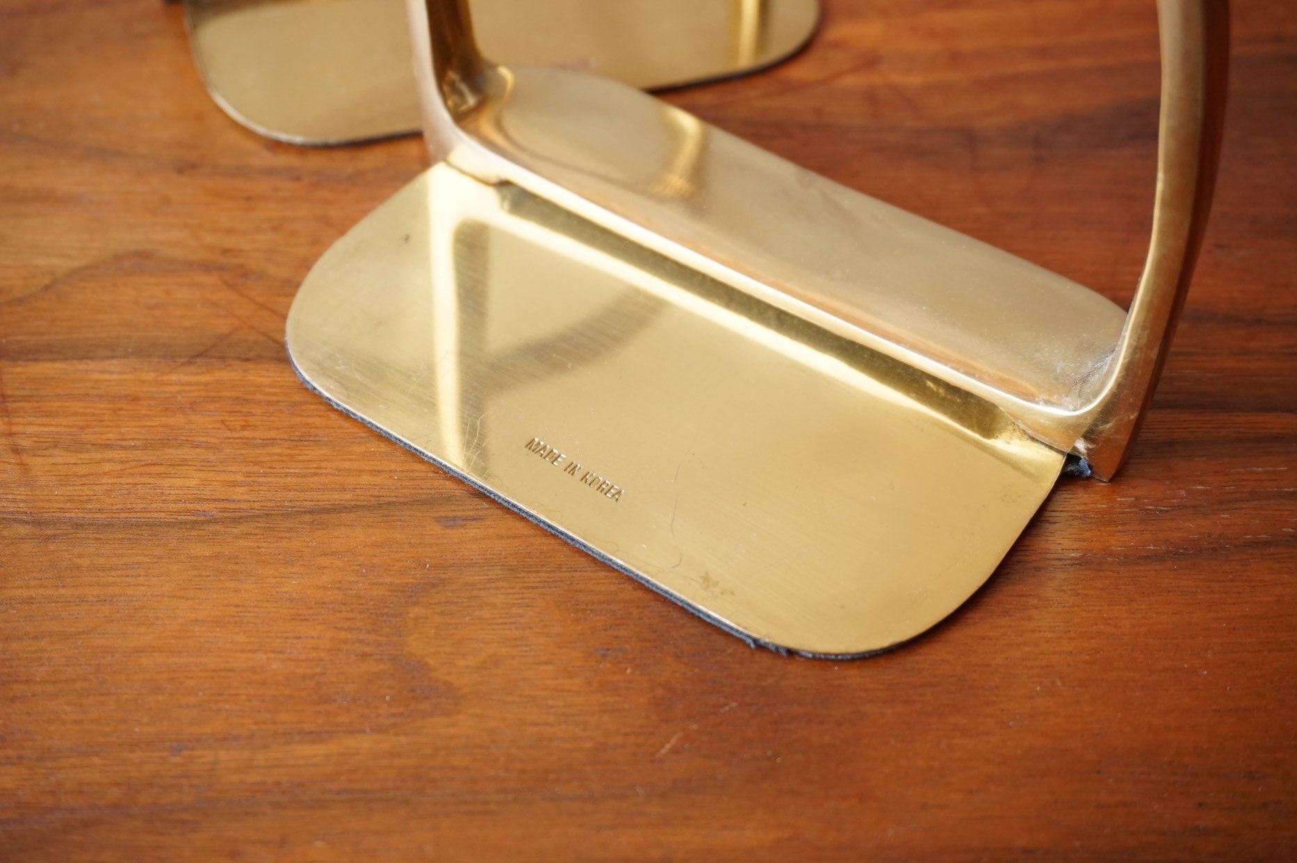 Brass 'Stirrup' Bookends
