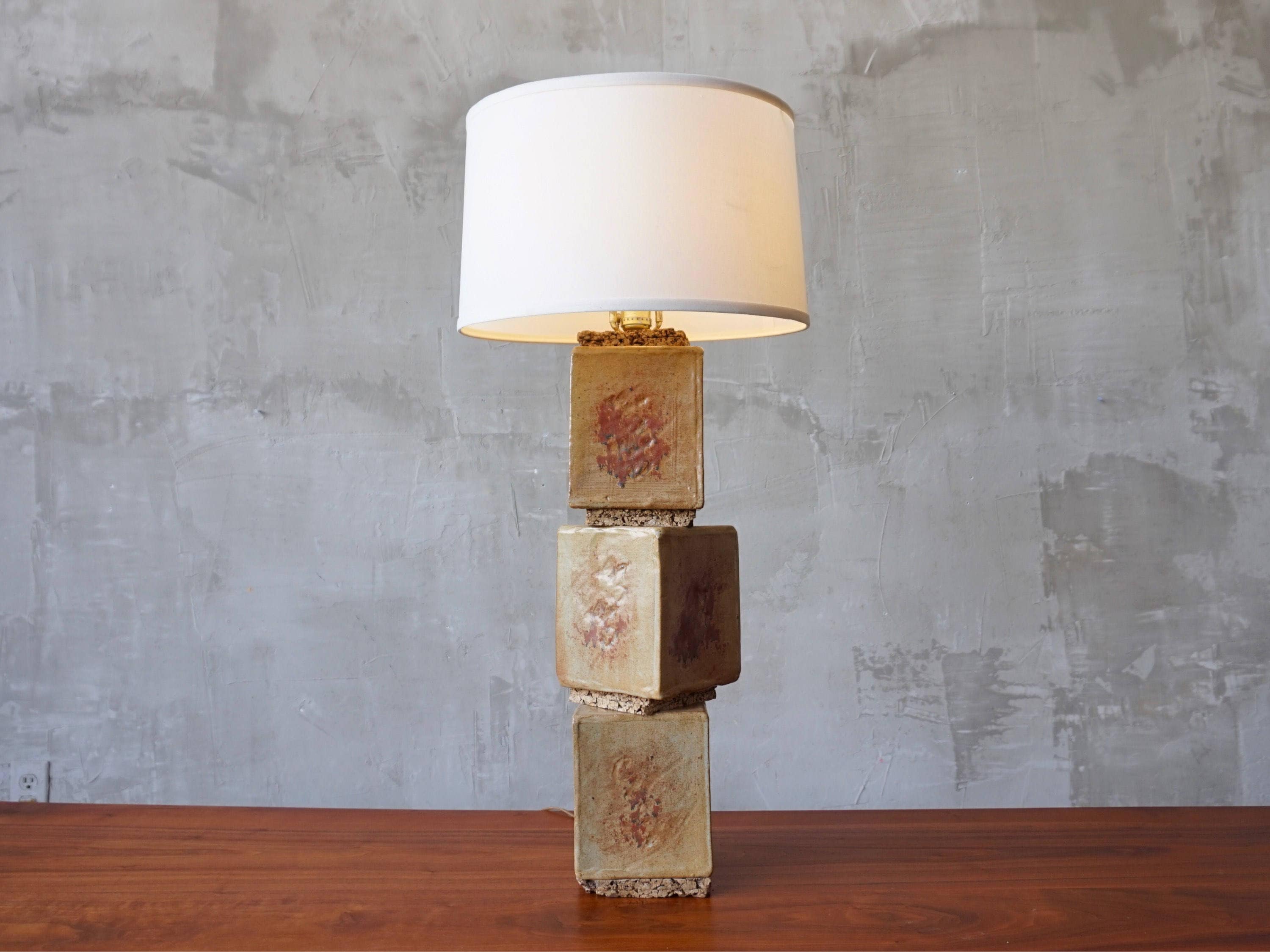 Hand Built Ceramic Lamp