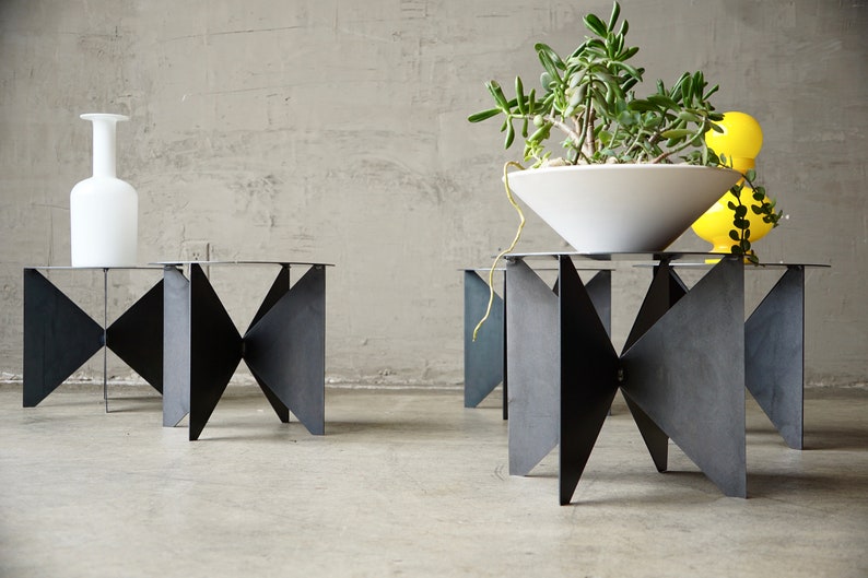 Modernist Steel Side Table/Plant Stand image 4