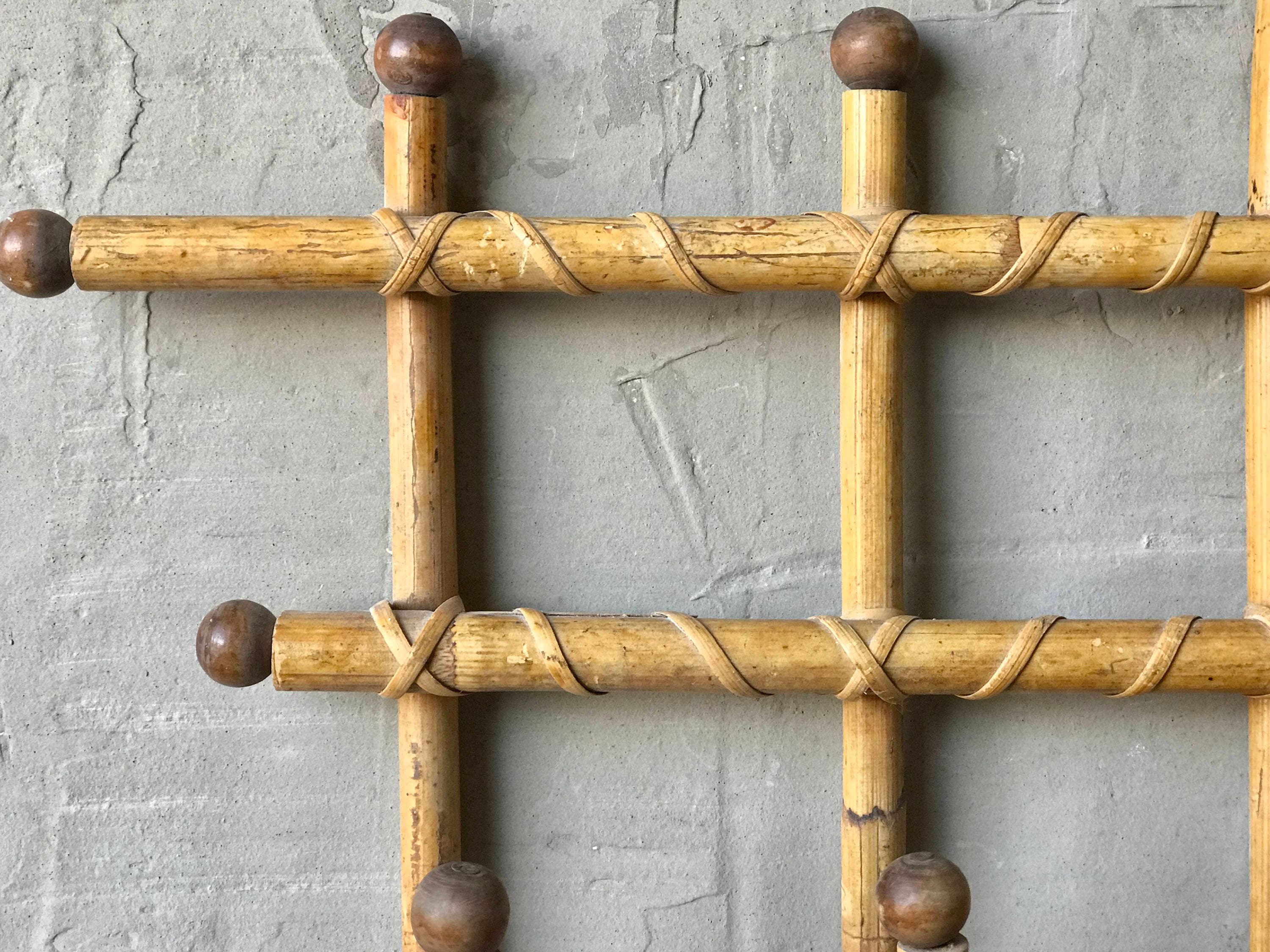 Bamboo & Cane Coat Hanger.