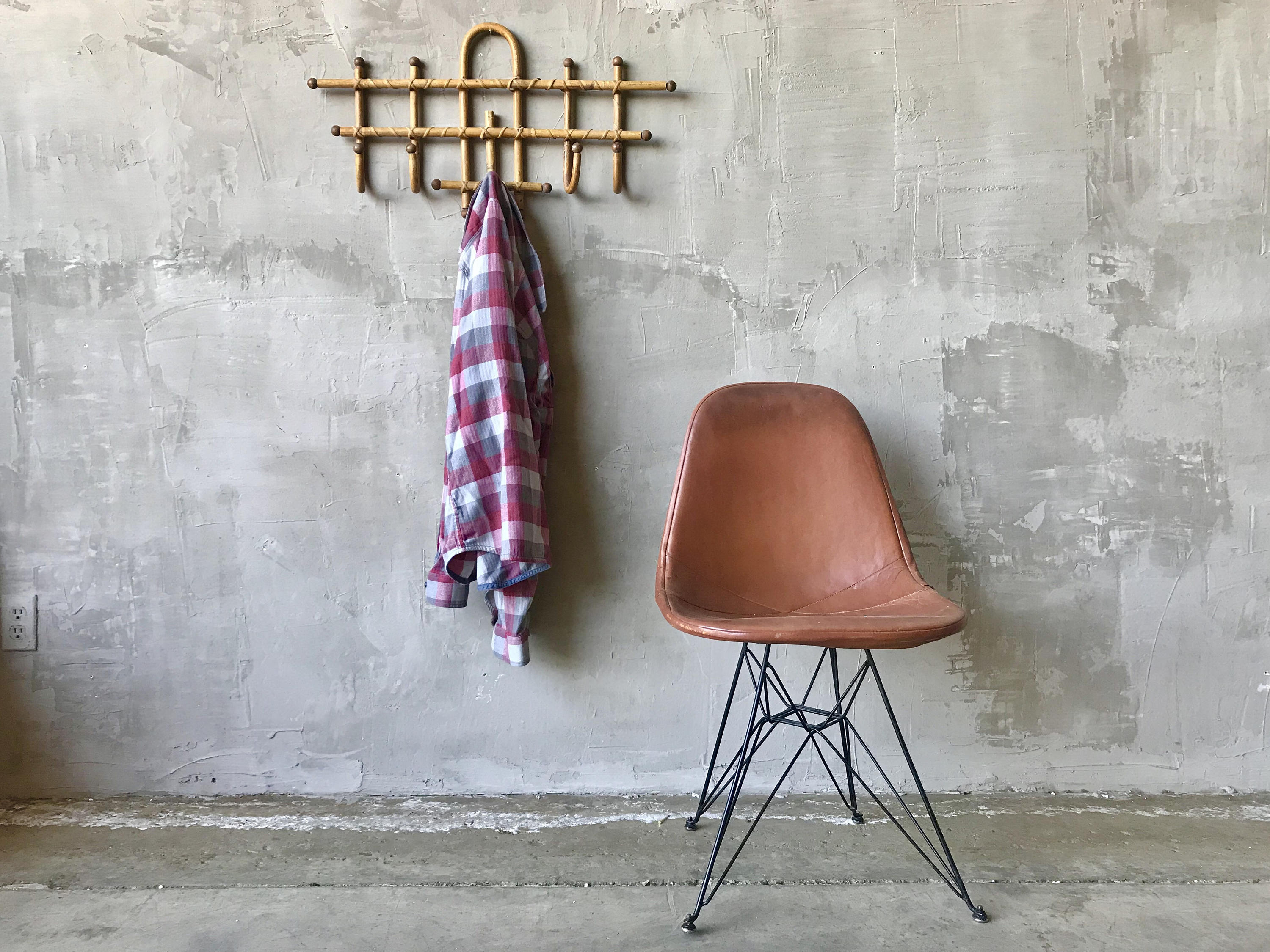 Bamboo & Cane Coat Hanger.