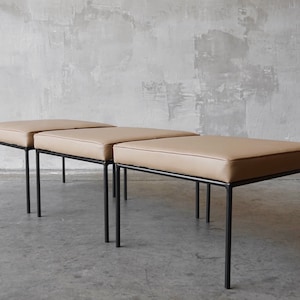 Iron & Leather Stools/Ottomans