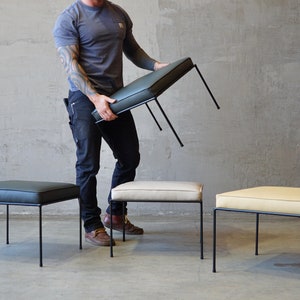 Customizable | Fabric or Leather | Stool | Ottoman |