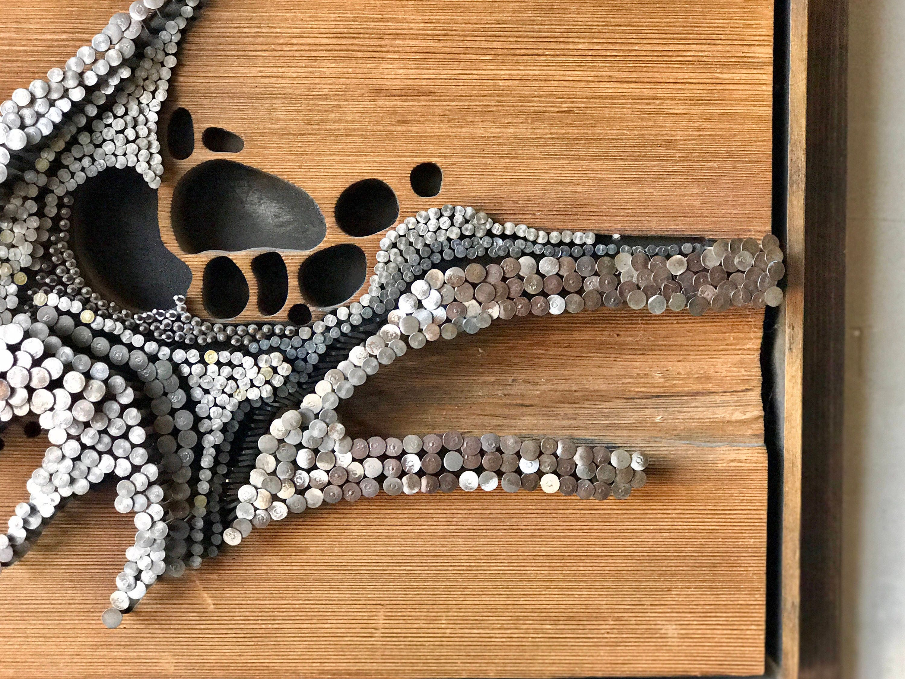 Carved Wood & Nail Art.