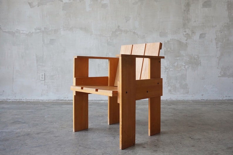 Gerrit Rietveld Crate Chair Etsy