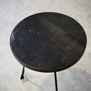 Royere Styled Marble & Steel Side Table image 3