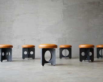 Customizable Architectural Steel Swivel Stools