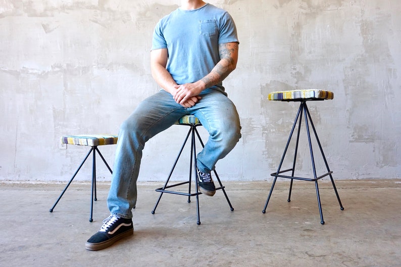Made to Order Iron Modernist Stools. image 5