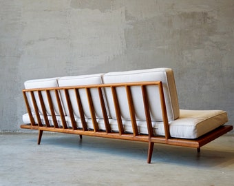 Mel Smillow Solid Walnut ‘Rail’ Sofa.